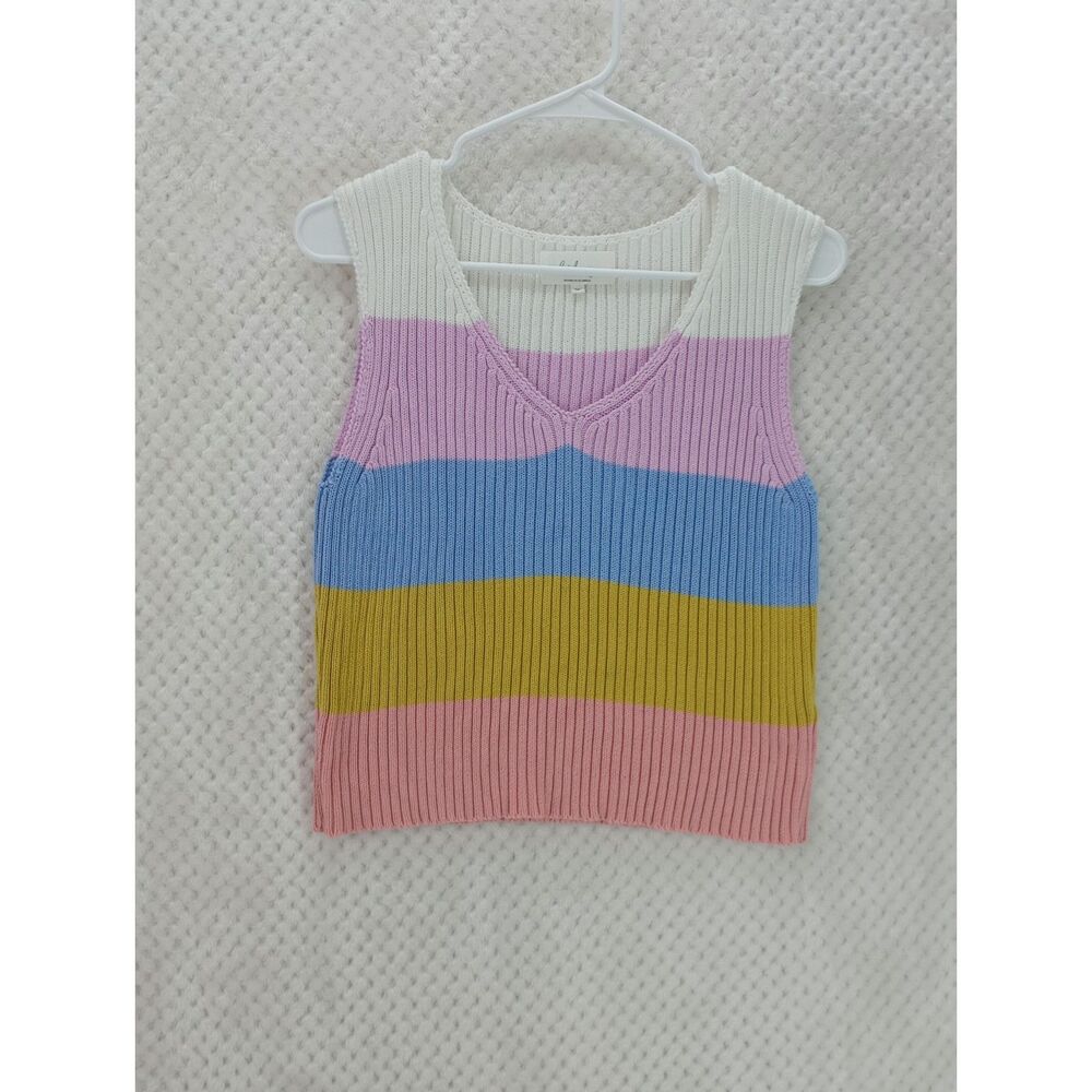 In February Women's Medium Striped Sweater Tank